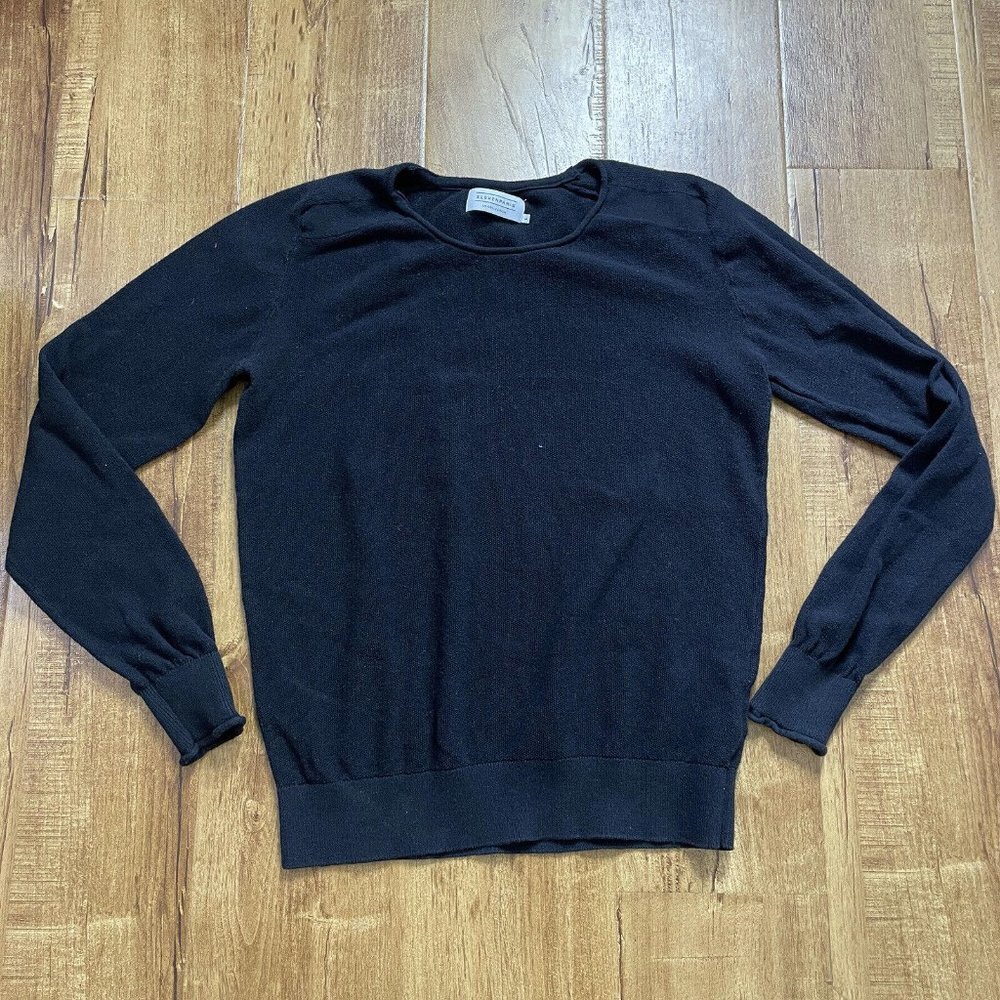 Womens eleven paris black long sleeve size large‎ l la collection   Cotton
